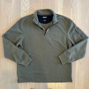 DKNY Men’s Quarter Zip Pullover Sweatshirt